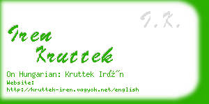 iren kruttek business card